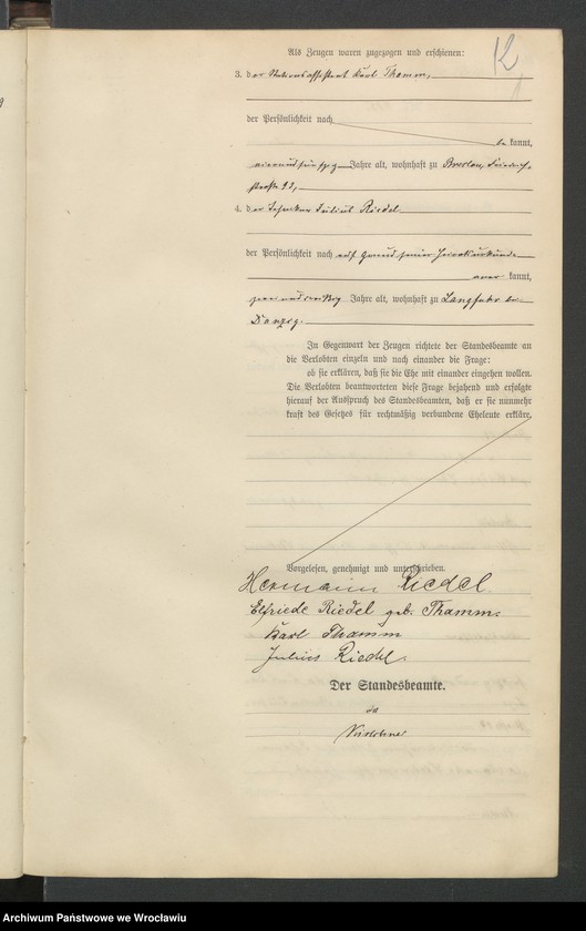 image.from.unit.number "Heiraths-Haupt-Register Breslau IV 1899 Band 3"