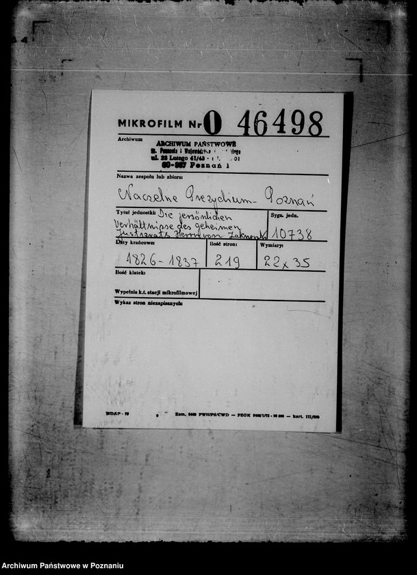 Obraz 2 z jednostki "Die persönlichen Verhältnisse des Geheimen Justizrats und Inspektors der königlichen Generalkommission, Herrn von Zakrzewski."