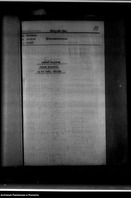 Obraz 17 z jednostki "Miasto Kruszwica Budżety i sprawy rachunkowe 1632/33-1933/34"