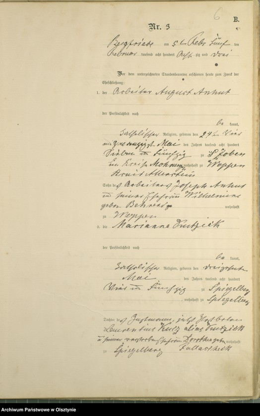 image.from.unit.number "Heiraths-Haupt-Register Nr 1 - 21"