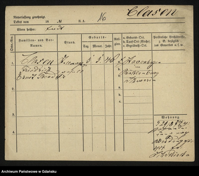 image.from.unit.number "Karty meldunkowe: Claer - Cohen"