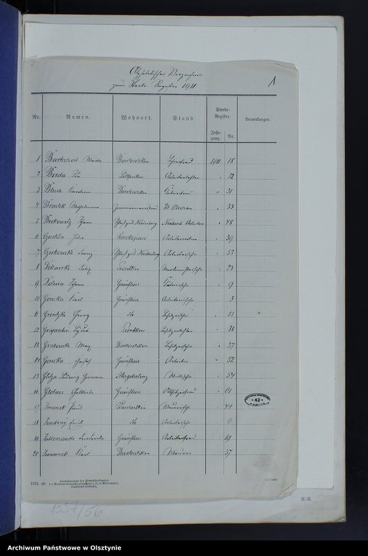image.from.unit.number "Sterbe-Neben-Register Nr 1 - 61"