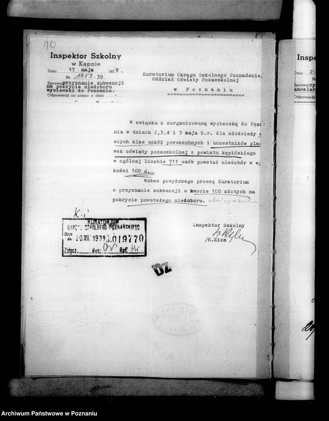Obraz 14 z jednostki "Inspektorat Szkolny- Kępno [korespondencja różna]"