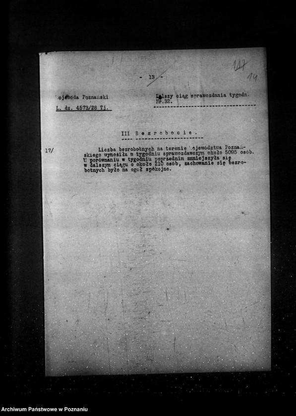 Obraz 18 z jednostki "Sprawozdania sytuacyjne tygodniowe za czas od 3 sierpnia do 30 sierpnia 1928 r."