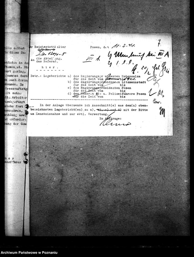 Obraz 11 z jednostki "Lageberichte über Wohnungs - und Siedlungswesen"