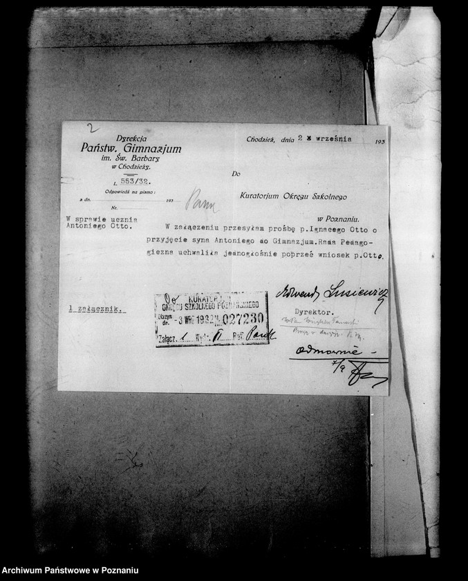 Obraz 6 z jednostki "Państwowe Gimnazjum imienia świętej Barbary w Chodzieży"