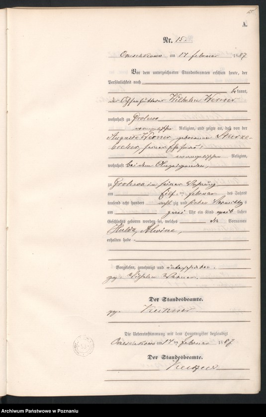 Obraz 18 z jednostki "Księga urodzeń"