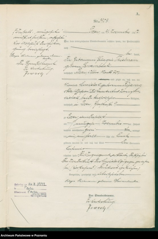 Obraz 12 z jednostki "Księga miejscowa urodzeń t. VIII"