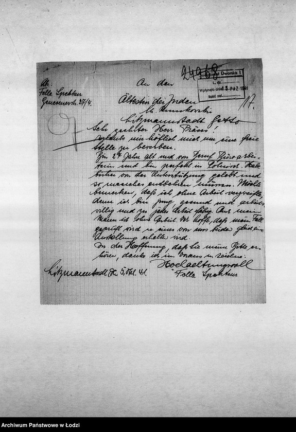 Obraz 20 z jednostki "[Podania o pracę]"