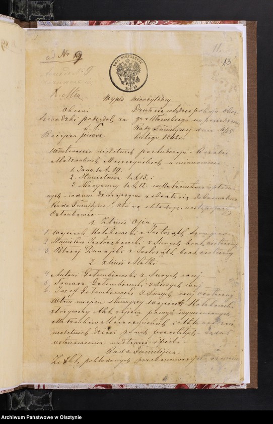 image.from.unit.number "Annexa z Parafij Janowiec składające się z kart czterdziestu za rok 1868"