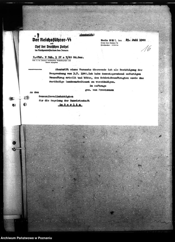 Obraz 20 z jednostki "Unterbringung der Motorisierten Gendarmerie Bereitschaft - Pabianice"