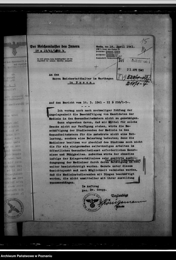 Obraz 19 z jednostki "Mitarbeit von Kandidaten der Medizin in öffentlichem Gesundheitsdienst"