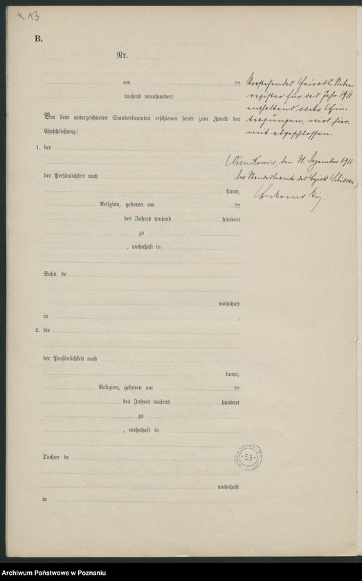 Obraz 16 z jednostki "Heirats-Neben-Register"
