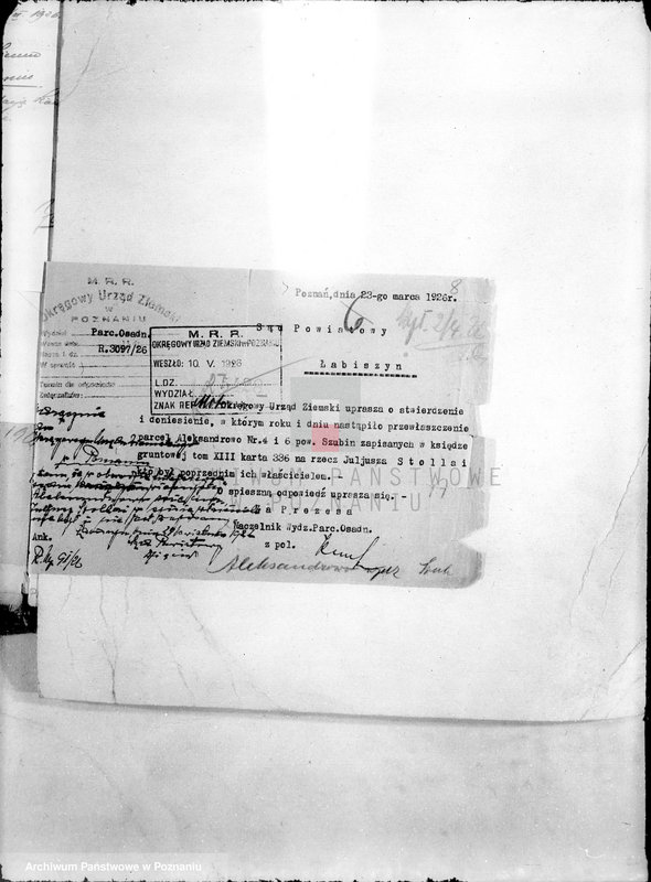 Obraz 12 z jednostki "/Sprawy przewłaszczeniowa Aleksandrowa powiat szubińskiego /dwór Piechcin/"