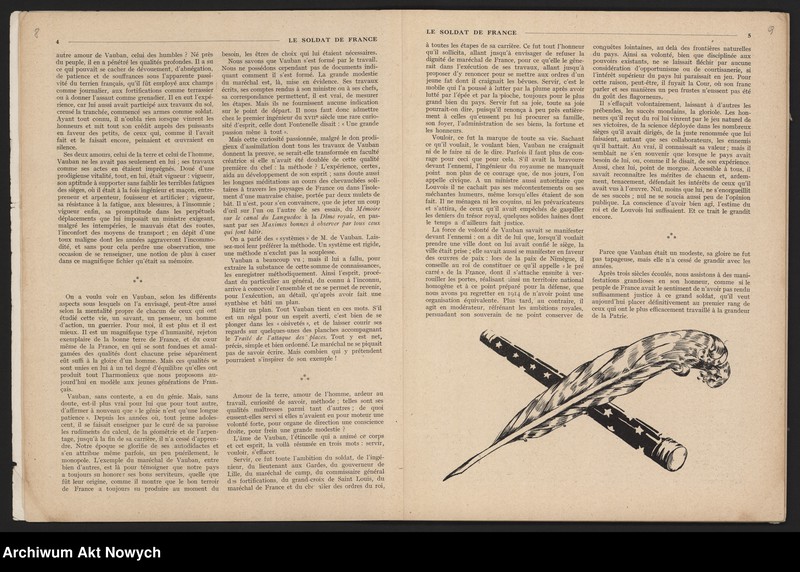 image.from.unit.number ""Le Soldat de France" - redakcja. Artykuł W. Sikorskiego na temat polsko-francuskiego braterstwa broni przeciw zagrożeniu hitlerowskiemu."