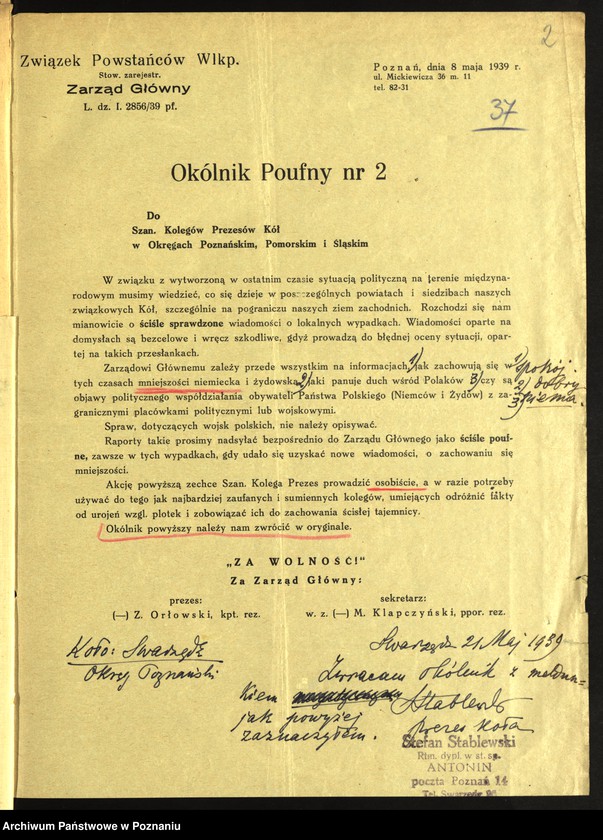 image.from.unit.number "Informacje o zachowaniu się Niemców na wiosnę 1939 r."