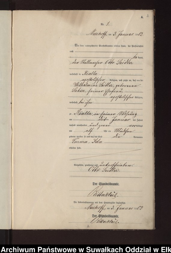 image.from.unit.number "Geburts-Neben-Register des Preussischen Standes-Amtes Neuhoff Kreis Loetzen"