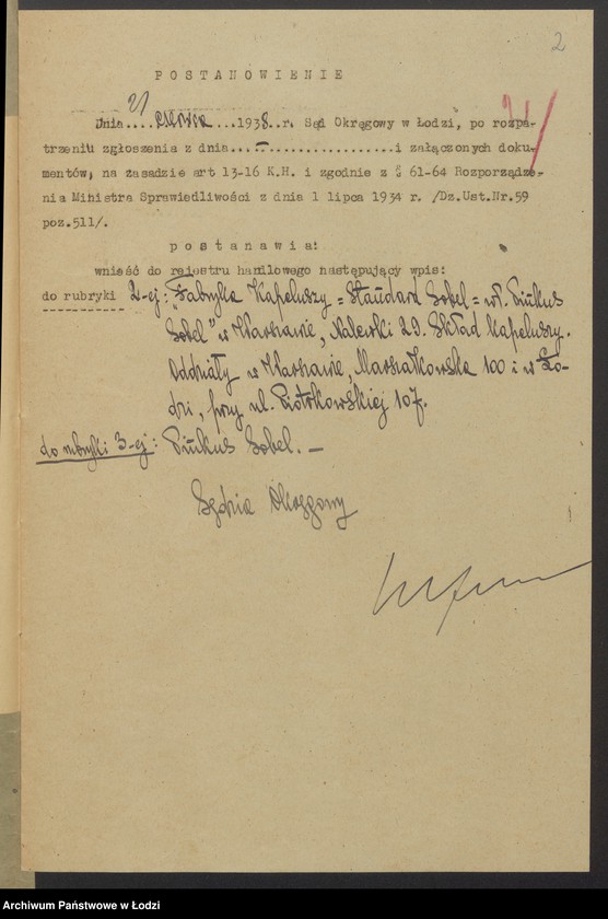 image.from.unit.number "Fabryka kapeluszy Standard Sobel- Pinkus Sobel- skład Kapeluszy, oddziały w Warszawie i Łodzi"