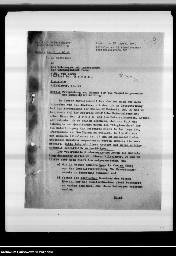 Obraz 13 z jednostki "Freimachung der Nebengebäude des Landeshauses."