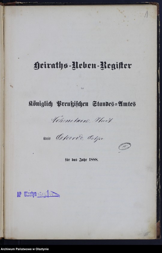 image.from.unit.number "Heiraths-Neben-Register Nr 1 - 23"