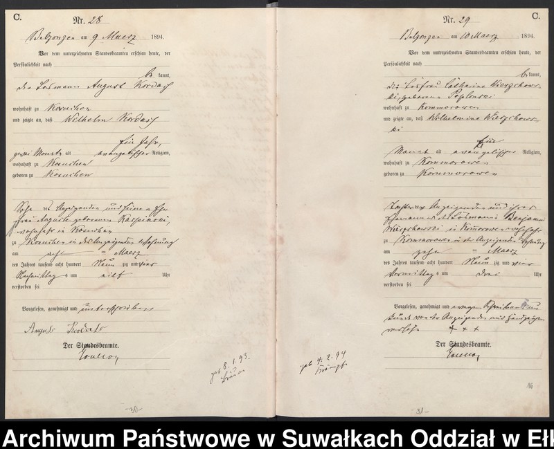 image.from.unit.number "Sterbe-Haupt-Register des Königlichen Preussischen Standes-Amtes Belzonzen Kreis Johannisburg"
