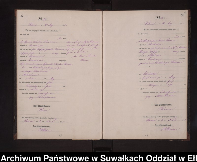 image.from.unit.number "Sterbe-Neben-Register des Preussischen Standes-Amtes Stasschwinnen Kreis Loetzen"