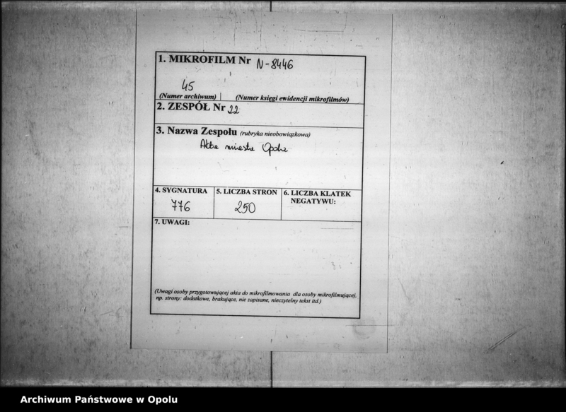 Obraz 2 z jednostki "Acta des Magistrats zu Oppeln betreffend die Einreichung der Nachweisungen der von den Schiedsmänner zu Stande Gebrachten Vergleiche an das Königl[iche] Oberlandesgericht. De Anno 1835-1858"