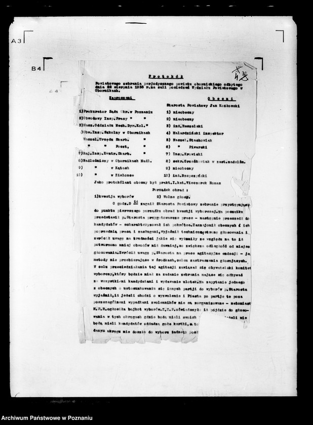 Obraz 8 z jednostki "Protokoły z zebrań periodycznych I instancji /kierowników władz i urzędów niezespolonych z terenu poszczególnych powiatów omawiające ogólną sytuację polityczną i społeczno-gospodarczą"