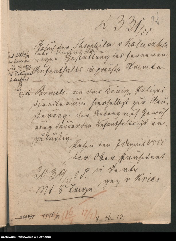 Obraz 16 z jednostki "A. betr. die polnische Emigrantin Marie von Uminska"