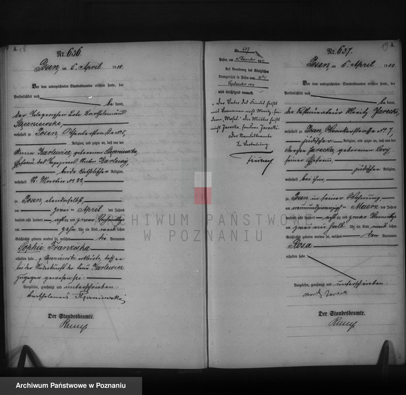 Obraz 11 z jednostki "Księga urodzeń t. II"