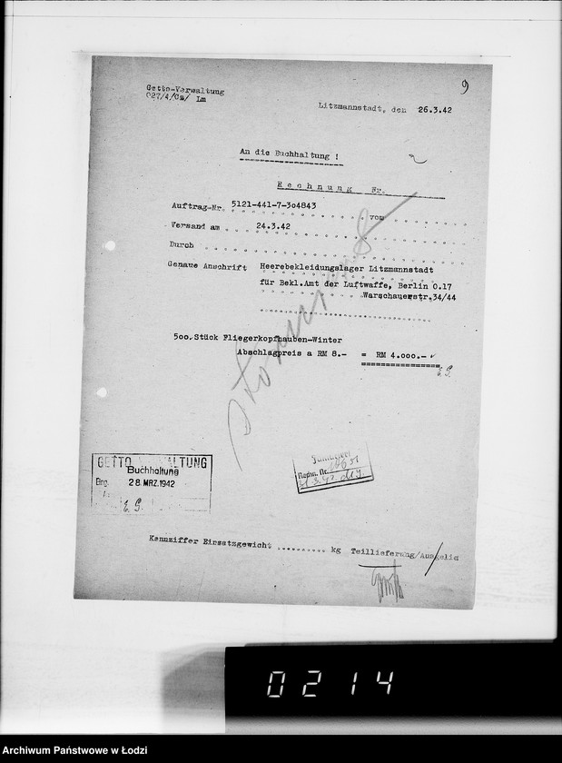 Obraz 13 z jednostki "441 Fliegerhauben Winter. Auslieferung"
