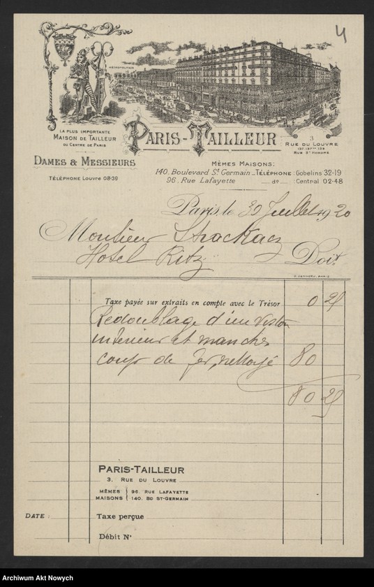 image.from.unit.number "Rachunki i pokwitowania za zakupione towary, rachunki kolejowe, hotelowe, restauracyjne, lekarskie, recepty"