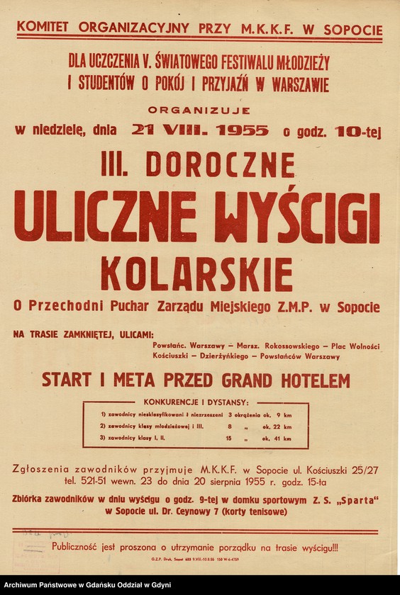 Obraz 13 z kolekcji "Plakaty Sportowe Trójmiasta lat 60"