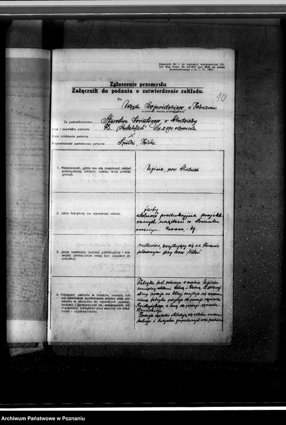 Obraz 15 z jednostki "Zatwierdzenie zakładu przemysłowego Fabryka Farb "Metalofarb" Ujście pow. chodzieski"