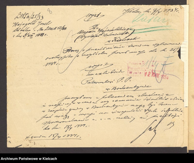 Obraz 10 z jednostki "[Odwołanie od wymiaru składki na rzecz gminy wyznaniowej żydowskiej w Bodzentynie]"