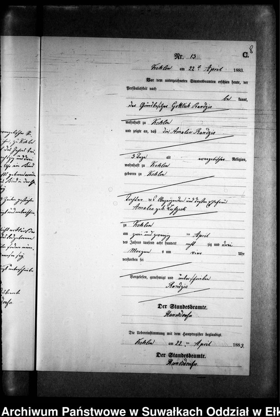 image.from.unit.number "Sterbe-Neben-Register des Preussischen Standes-Amtes Kehlen Kreis Angerburg"