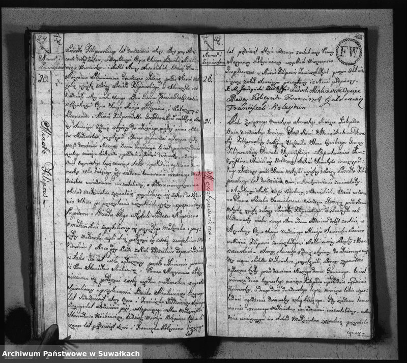 image.from.unit.number "Akta Zaślubionych Gminy Filipowskiey od 1go Stycznia 1814 R-u"
