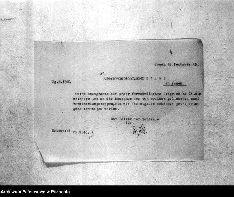 Obraz 8 z jednostki "Korespondencja w sprawie przewożenia zwłok Niemców, którzy zginęli w 1939 roku oraz w sprawie samochodu i w sprawie wynagrodzenia szoferów za pracę"