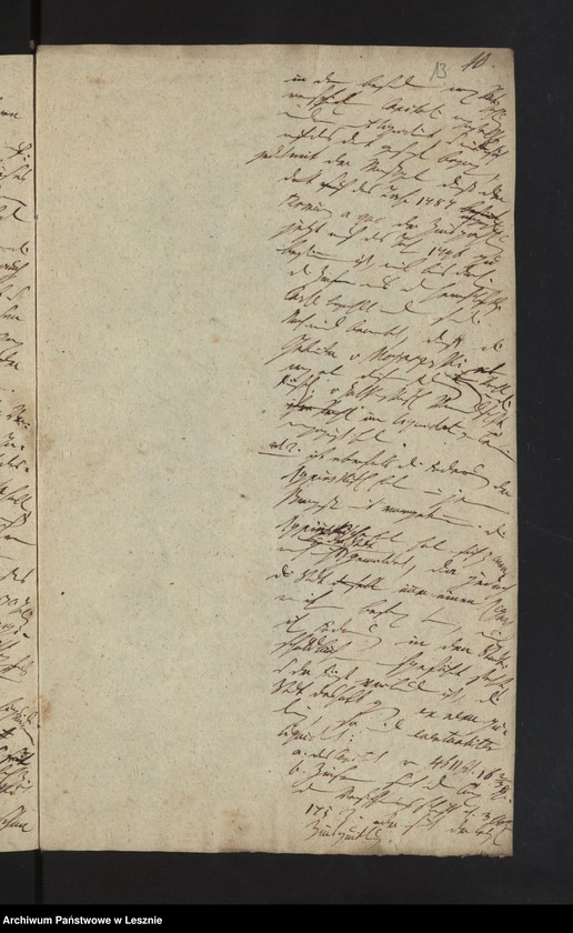 Obraz 16 z jednostki "[Akta manualia des Kriminalrats Künzel als Mandatarii des Magistrats zu Lissa in Liguidationssachen contra die Fürstl. von Sułkowski