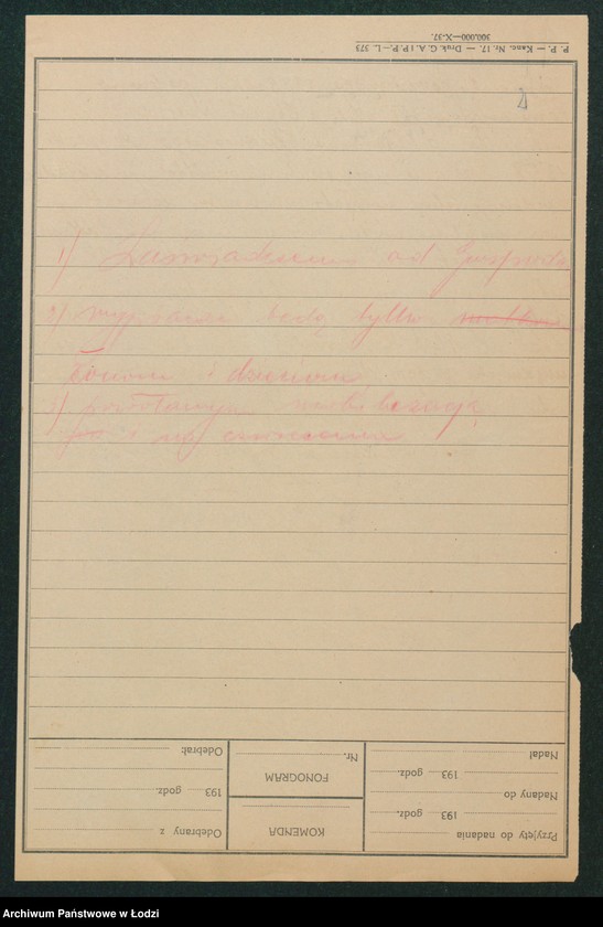 Obraz 4 z jednostki "[Akta XI Komisariatu Milicji Obywatelskiej - protokoły zajść ulicznych, aresztowań i osób zaginionych oraz spisy wolnych mieszkań]"