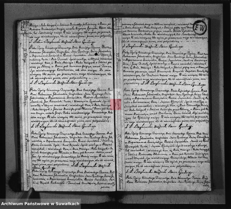 image.from.unit.number "Akta Stanu Cywilnego Umarłych w Gminie Jeleniewskiey od Dnia 1-go Stycznia 1813 Roku."