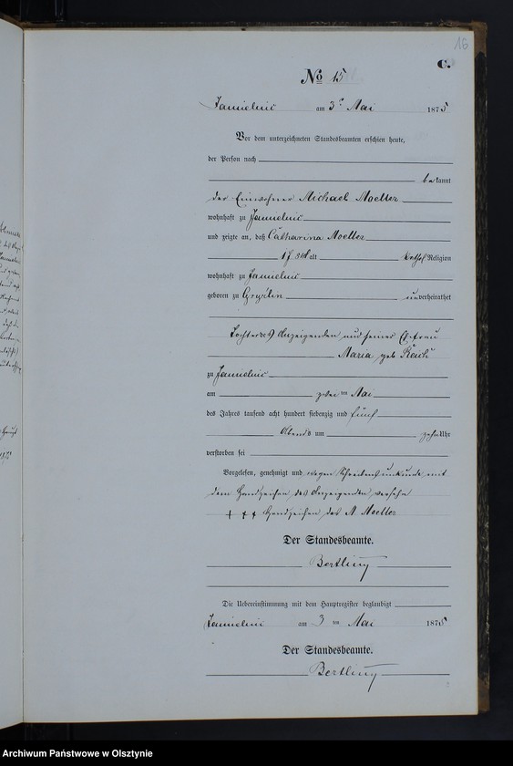 Obraz 18 z jednostki "Sterbe-Neben-Register Nr 1 - 37"