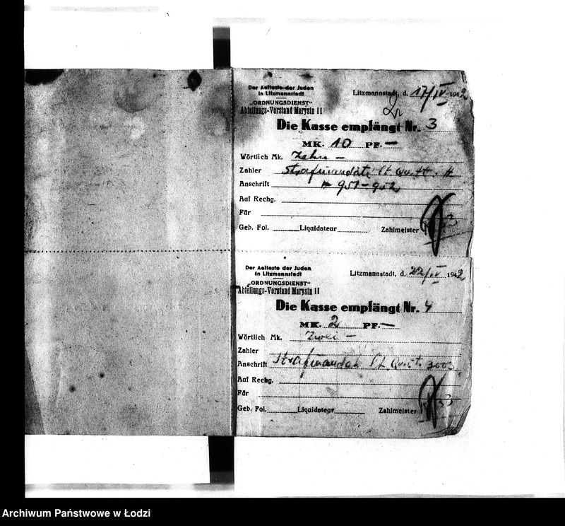 Obraz 4 z jednostki "[Pokwitowania otrzymanych pieniędzy, listy wypłat i inne]"