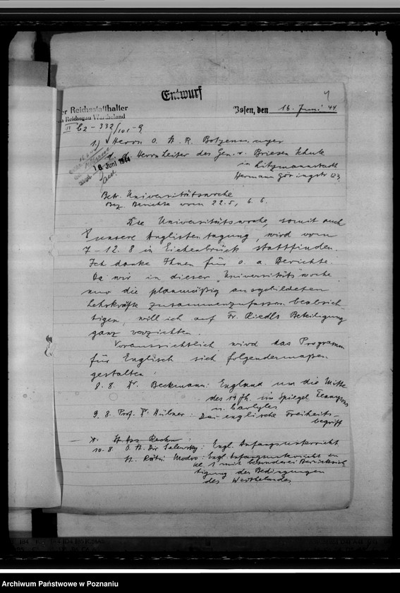 Obraz 8 z jednostki "Anglistentagung. Universitätswoche. Arbeitsgemeinschaften für Latin"