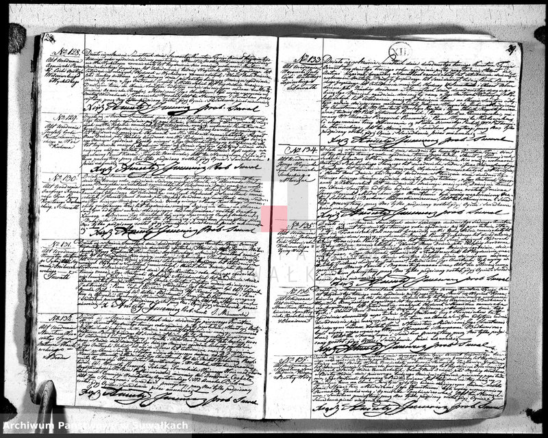 image.from.unit.number "Księga duplikat urodzonych, zaślubionych i zeszłych urzędnika stanu cywilnego, parafji suwalskiey na rok 1833"