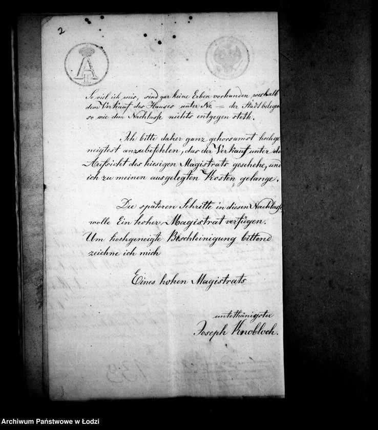 Obraz 6 z jednostki "Akta tyczące się spisu inwentarza pozostałości po zmarłych Franciszku i Beacie małżonkach Knispel dopełnionego i ustanowienia opieki nad nieletnim Franciszkiem Knispel"