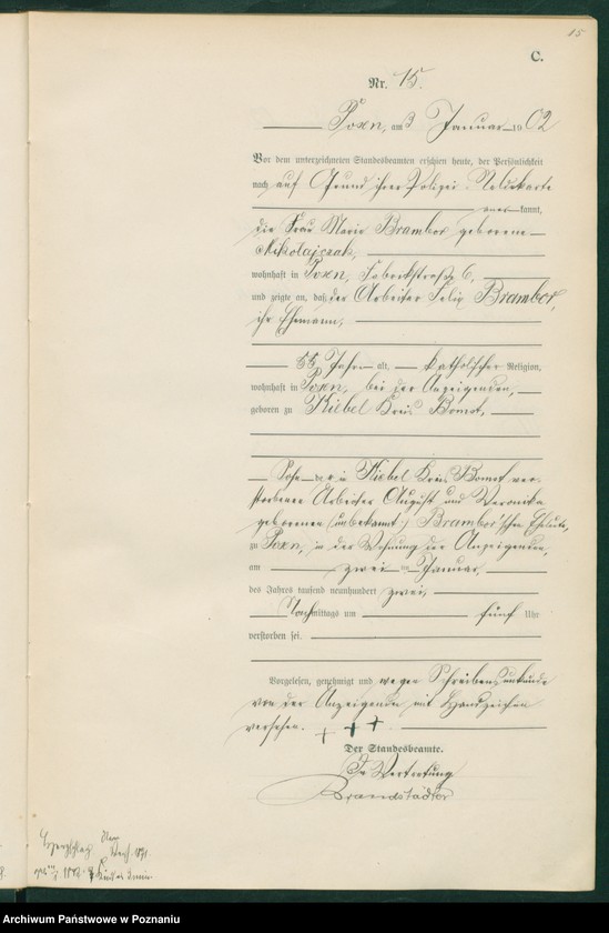 Obraz 18 z jednostki "Księga miejscowa zgonów t. I"