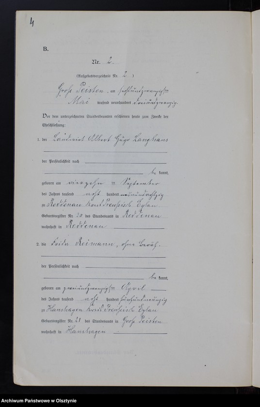 Obraz 6 z jednostki "Heiraths-Neben-Register Nr 1 - 8 [ Księga małżeństw - wtóropis ]"