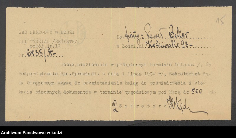 Obraz 17 z jednostki "Paweł Beker- biuro techniczno-agenturowe"