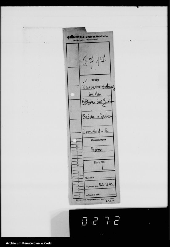 Obraz 13 z jednostki "Warenverwertung an den Ältesten der Juden Aufträge 5986-6000. [Odzież i wyroby kuśnierskie]"